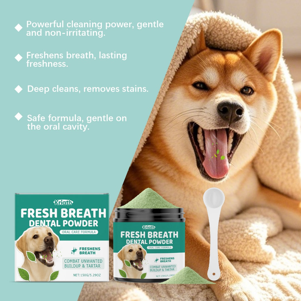 Poudre de nettoyage de dents de chien