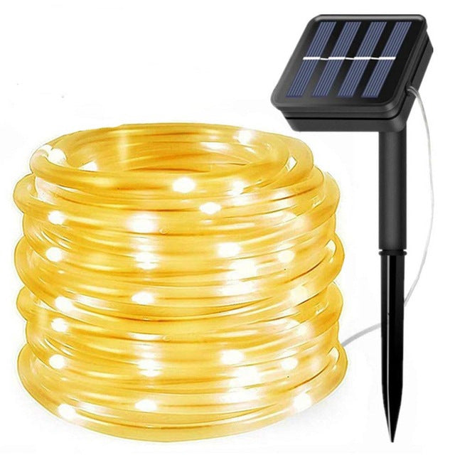 LED Solar Tube lumière chaîne Courtyard Décoration