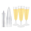 50 verres de Champagne en plastique transparent - Verres de Champagne pour fêtes et événements - Pratique 5