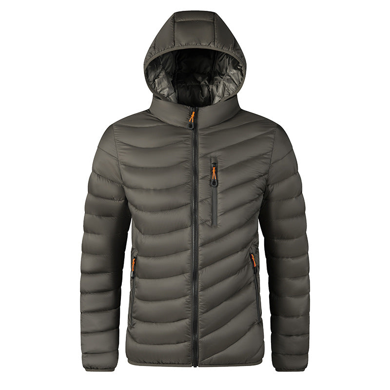 Manteau rembourré en coton de plus grande taille avec un capot amovible
