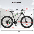 S26109 Élecony 26 pouces Fat Tire Bike Adulte et jeune Full Shimano 21 Speed Mountain Bike