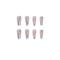 Conseils pour ongles amovibles bleu et blanc