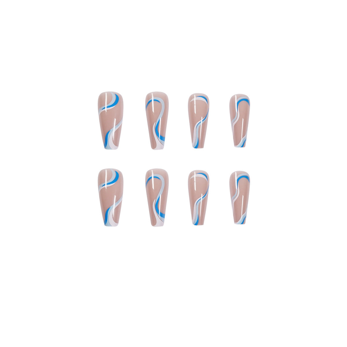 Conseils pour ongles amovibles bleu et blanc