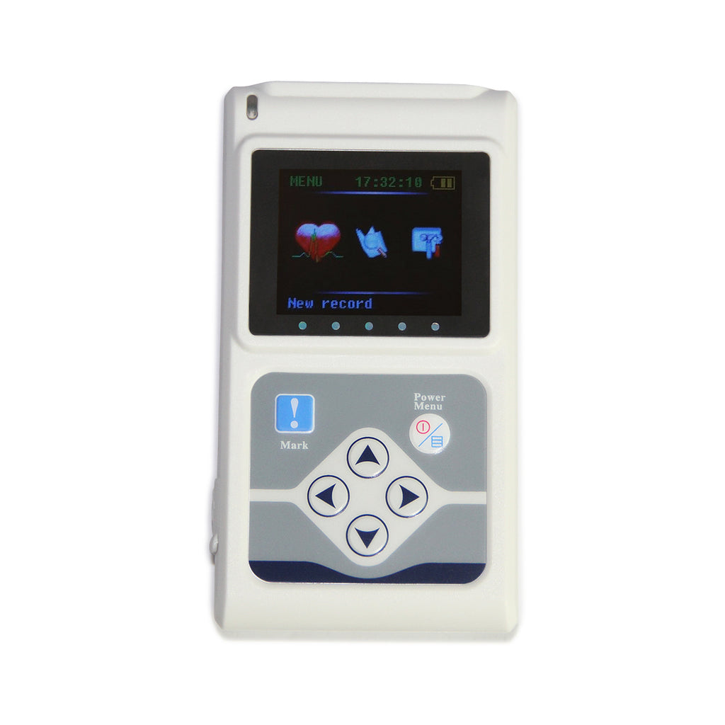 ECG Holter 12 Channel 12 Lead EKG System 24 Heures Multi Language Monitoring PC SW CE FDA