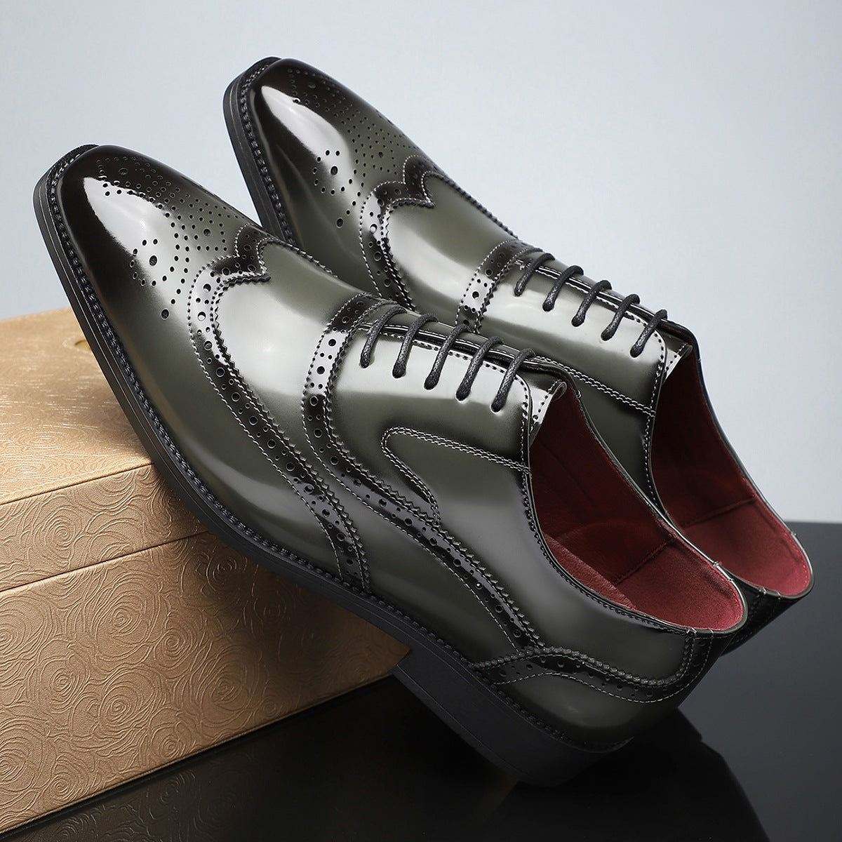 Chaussures décontractées en dentelle de style britannique pour hommes