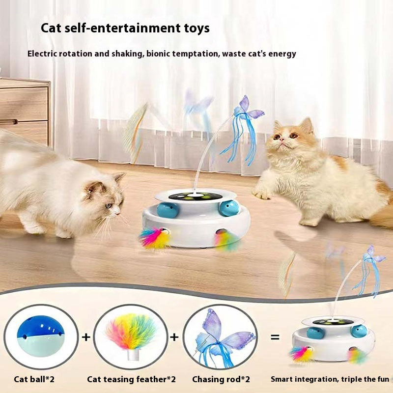 Jeu de chat amusant Table tournante Auto-Hi Pet Jouet de chat électrique