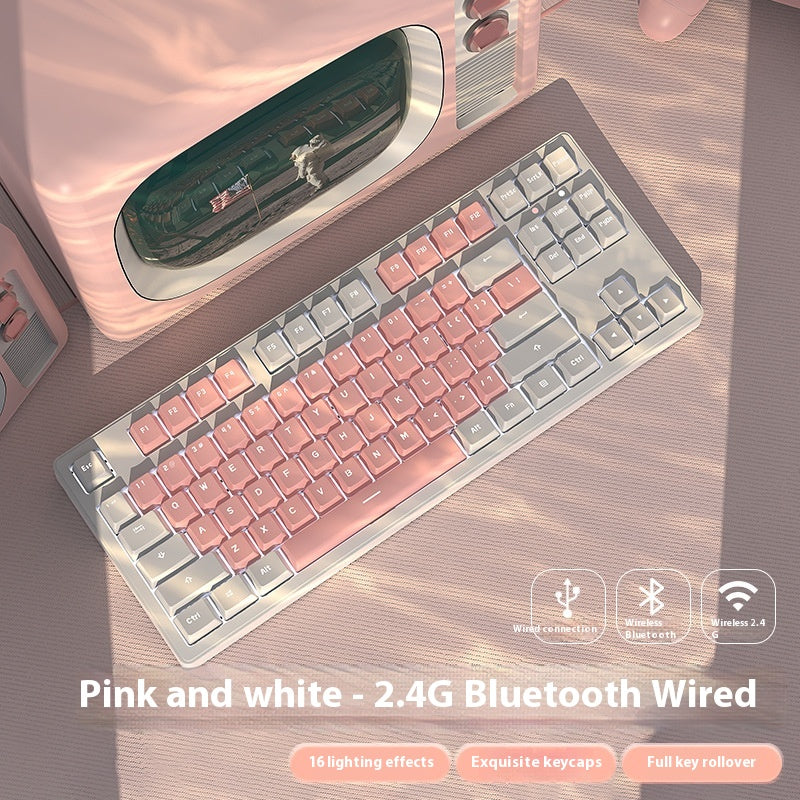 Jeu de bureau sans fil Bluetooth Clavier mécanique trois modèles