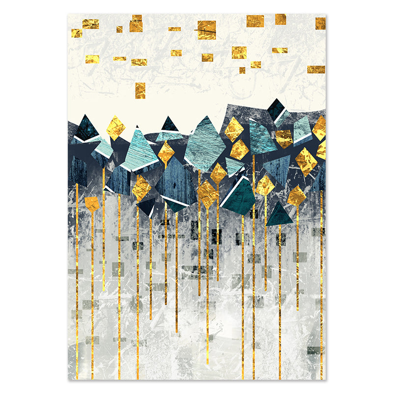 Nordic Abstract Geometric Mountain Paysage Wall Art Toile Peinture Poster