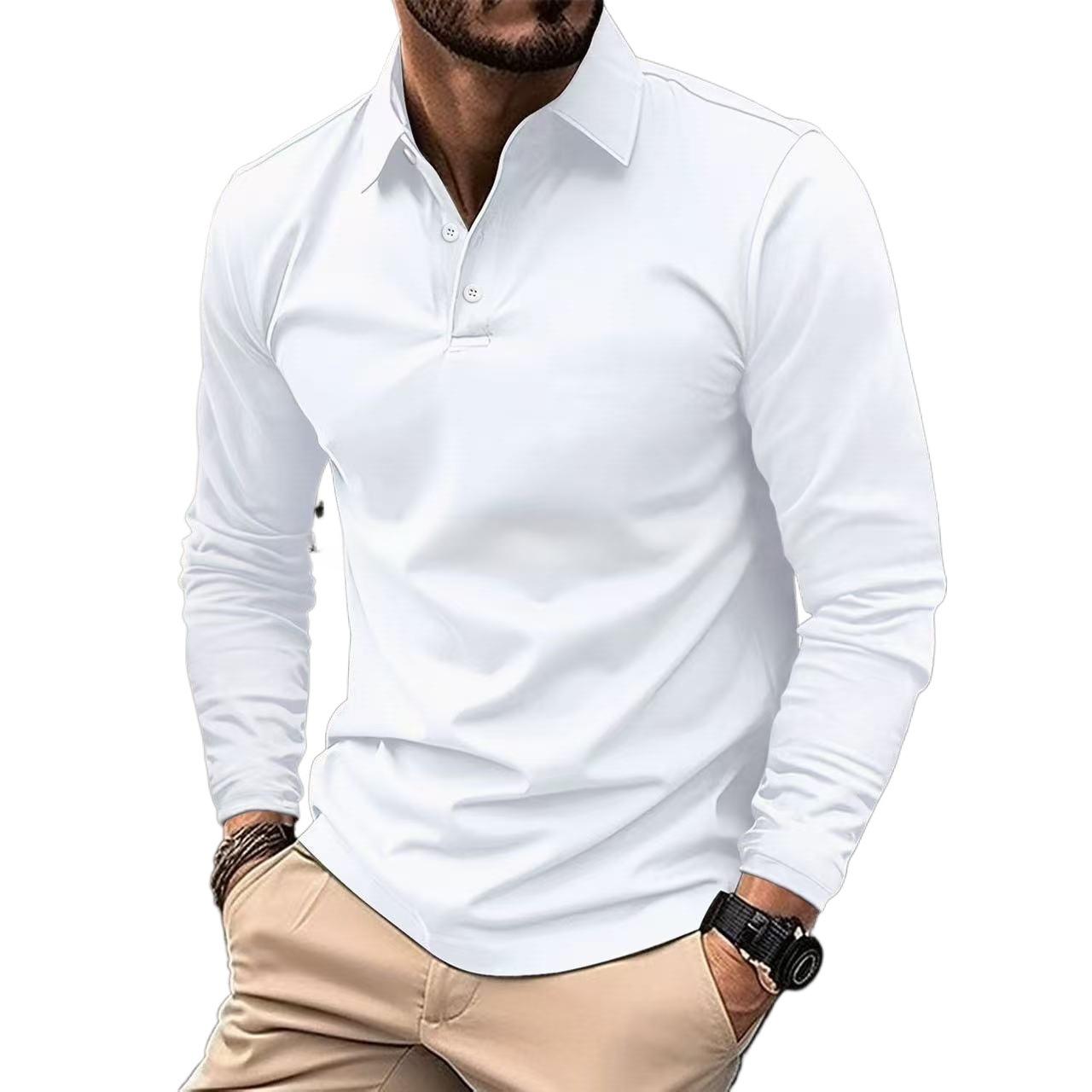Chemise à manches longues à manches longues pour hommes casual mode avec une broderie faon