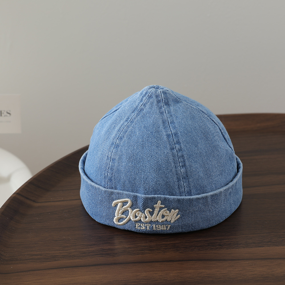 Une seule couleur pour les enfants Lettre anglaise brodée Réglable Lavable Détresse Bohème