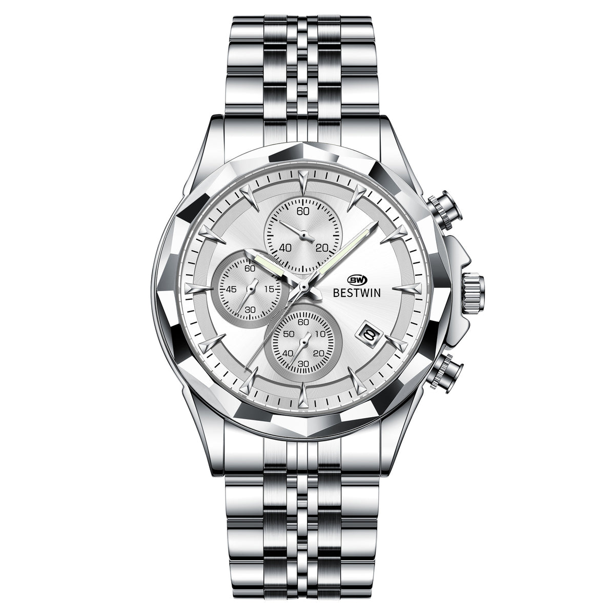 Homme Lumineux Montre personnalisée à six mains Élégante et accrocheuse