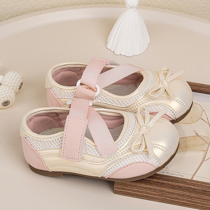 Printemps et automne Chaussures en cuir pour filles peu profondes