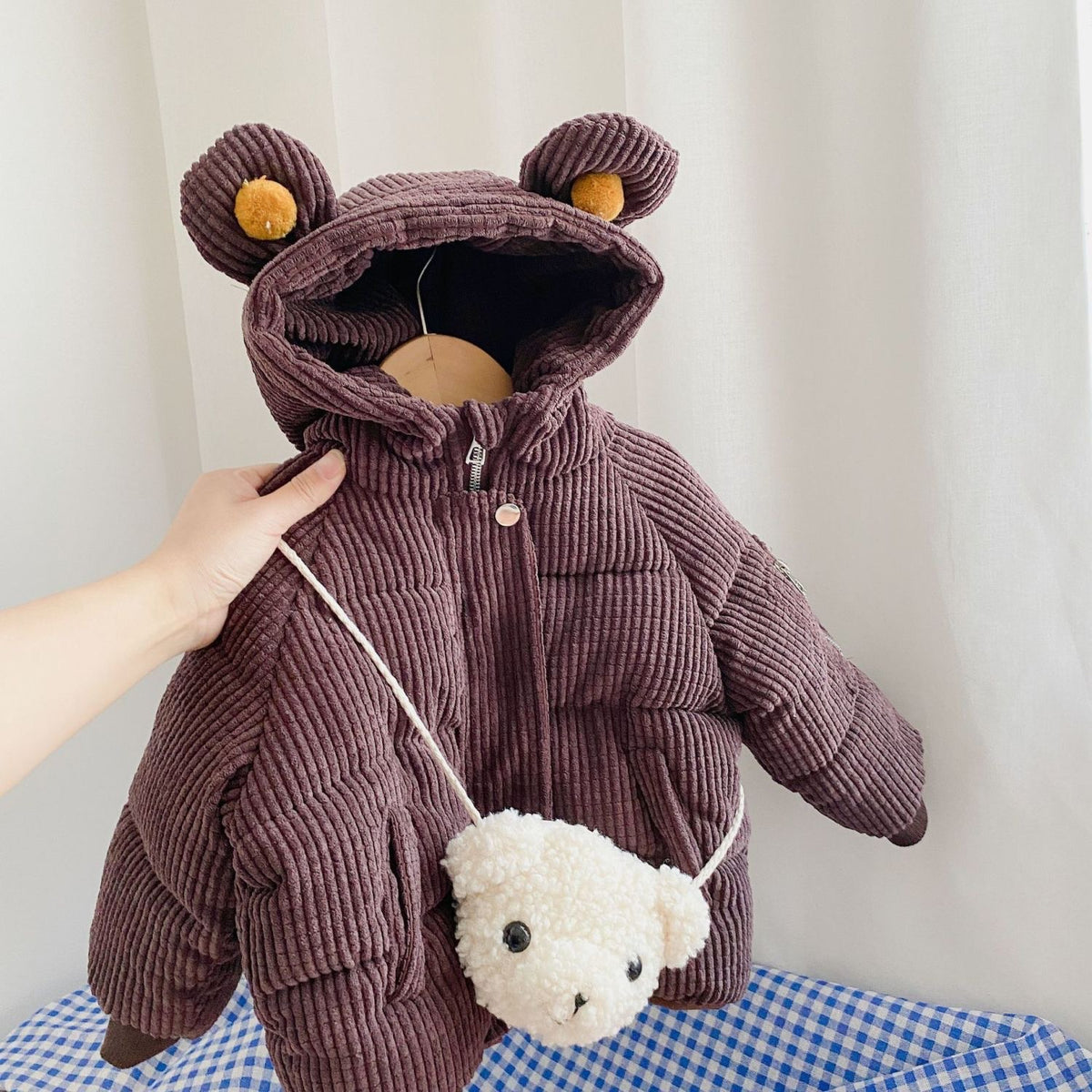 Garçon mignon coton cartoon à capuche court
