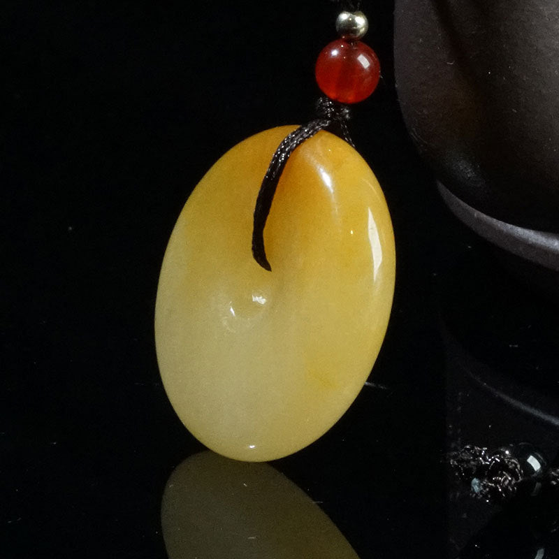 Origine Fabricant naturel Xinjiang Jade Or soie Jade Sécurité Buckle Pendentif Top Jade Sa