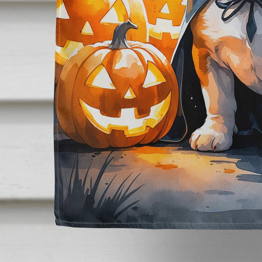 French Bulldog Puppy Maison d'Halloween Drapeau Grand Porc Manches Pole décoratif à l'extérieur