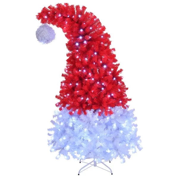 6 FT Santa Hat style arbre de Noël pré-éclairé
