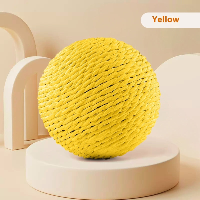 Jouet de chat surdimensionné de boule de sisal auto-soulèvement