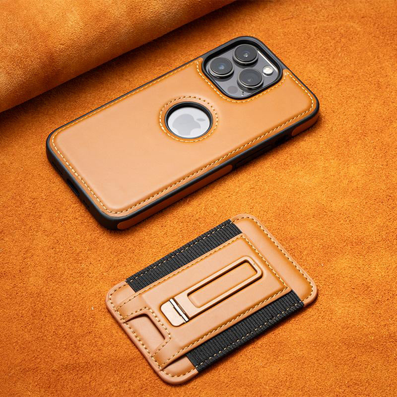 Boîtier en cuir pour téléphone portable résistant à la chute