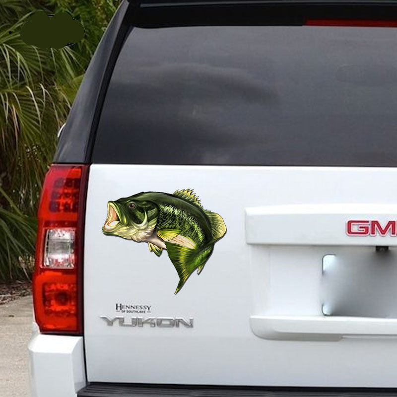 Bass Fish Reflective Outdoor Fish Car Sticker