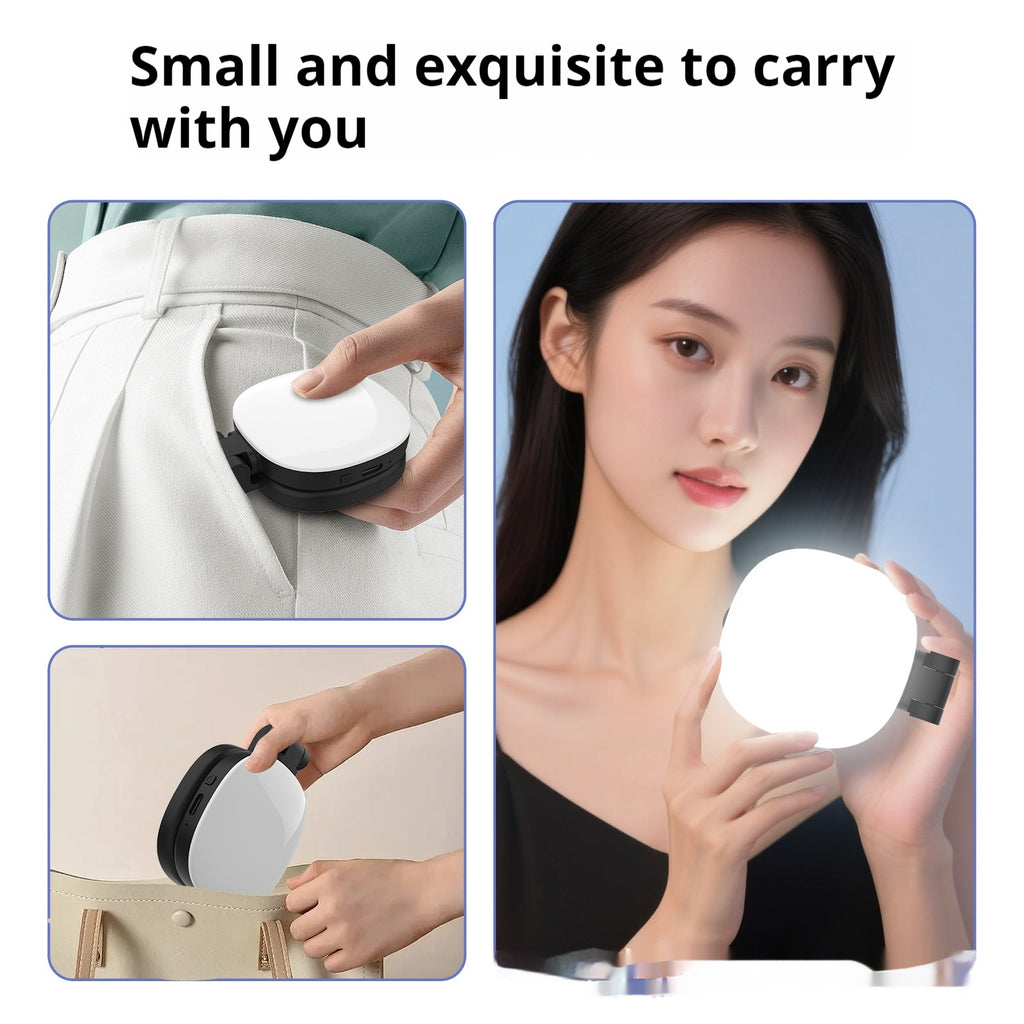 Téléphone portable Magnetic Selfie Fill Light Live and Photo Mini-portable Maquillage Miroir