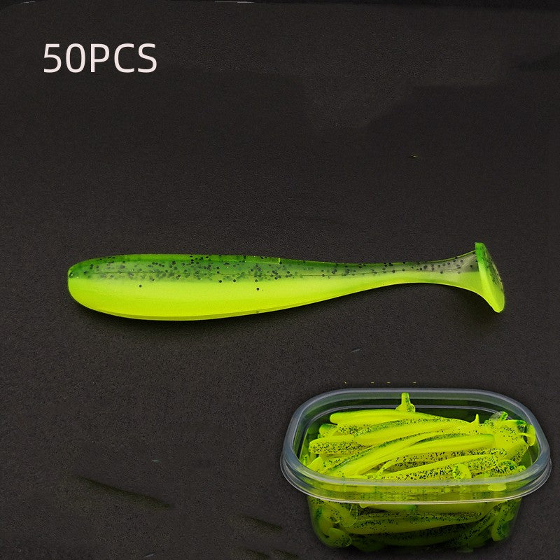 Luya T Tail Soft Bait Sea Fishing Freshwater Head Hook Mandarin Fish Bass Dummy Bait