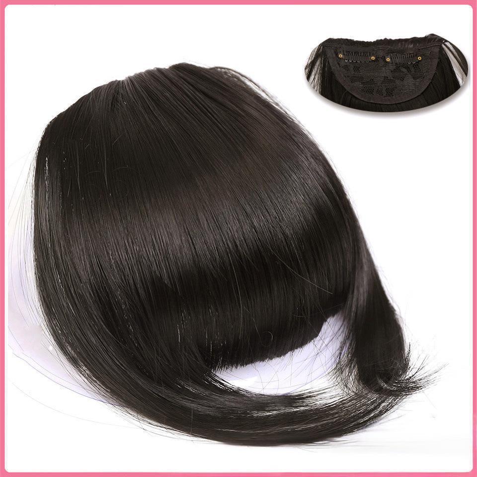 Femmes Side-swept Bangs avec clips capillaires Synthétique Européen et de style américain avec Sid