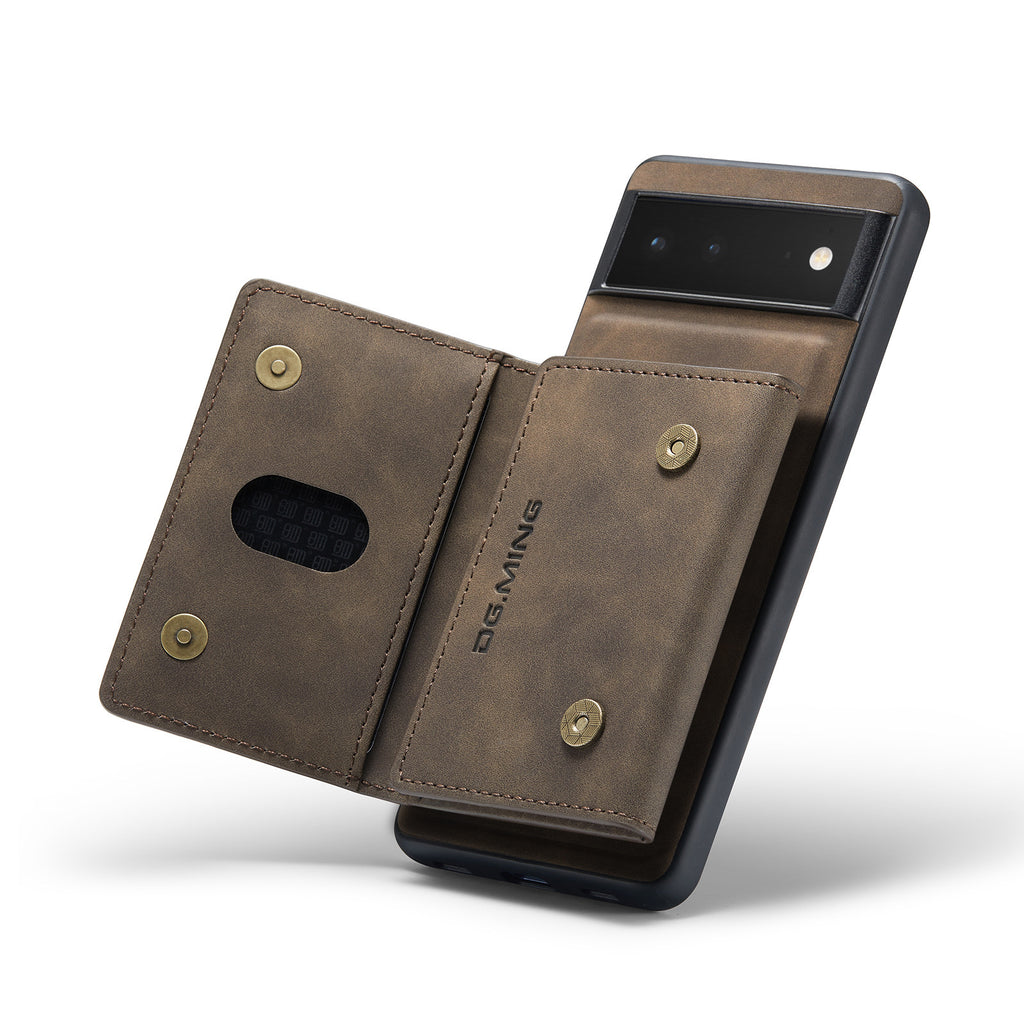 Porte carte magnétique en cuir Boîtier de protection pour téléphone portable