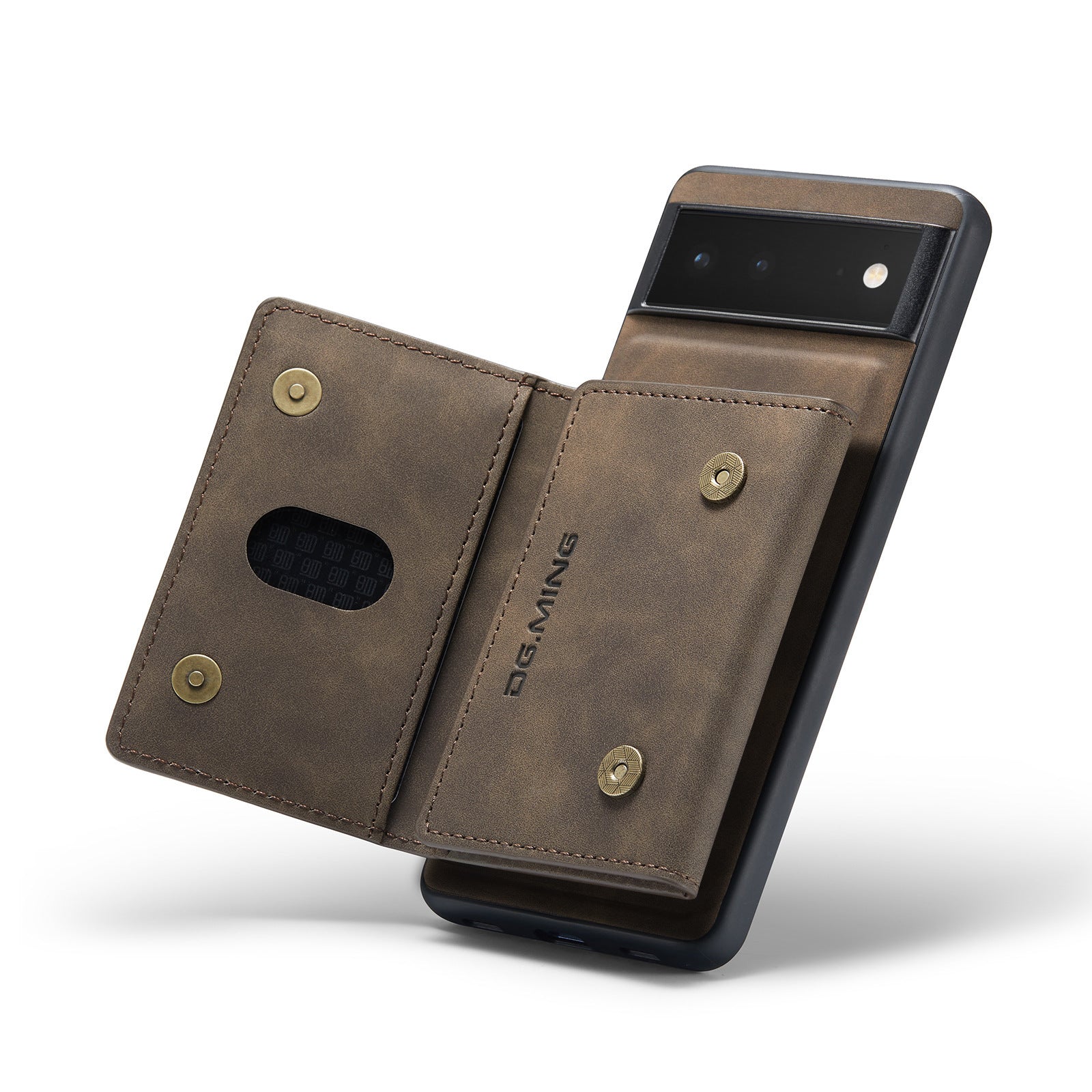 Porte carte magnétique en cuir Boîtier de protection pour téléphone portable