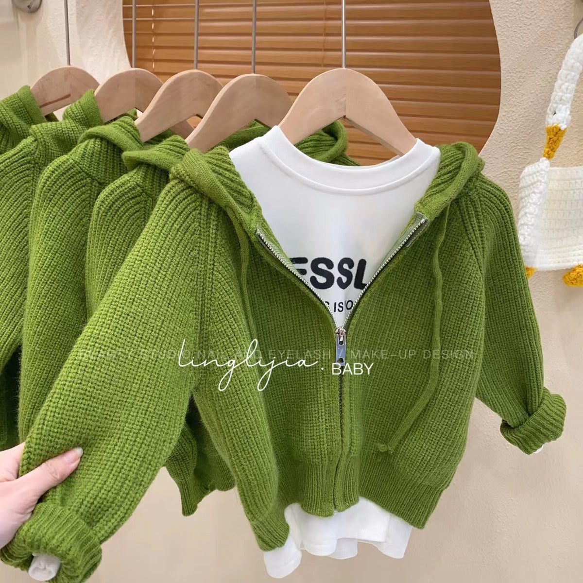 Automne et hiver Chandail Garçons et filles Enfants à capuche Modeable élégant Cardigan Jack