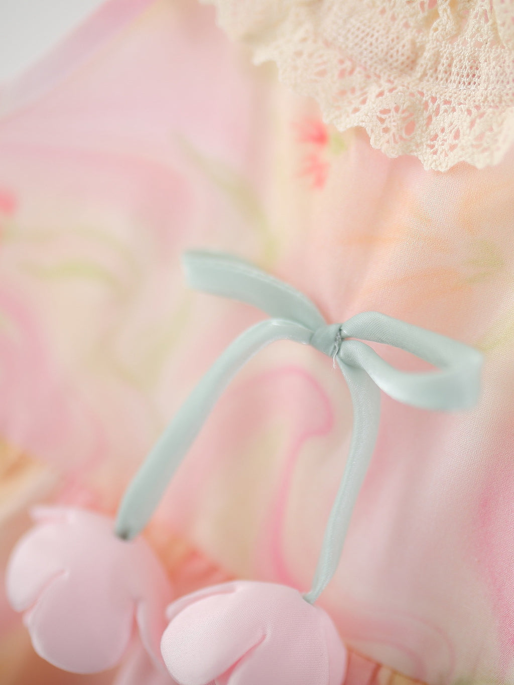 Enfants Filles Dentelle Florale Tulip Robe princesse col haltère