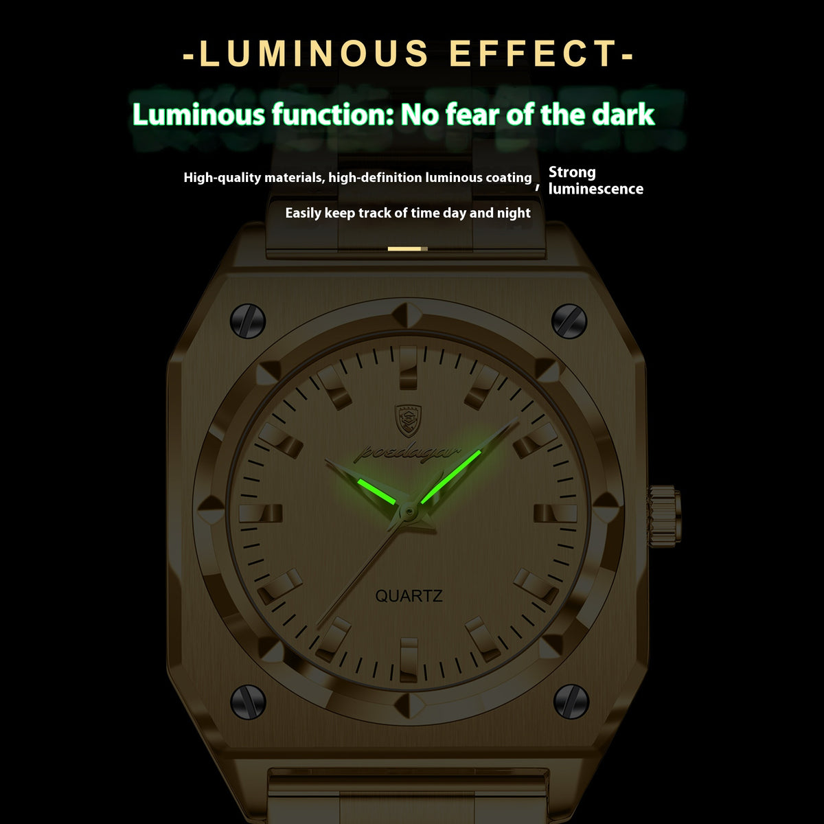 Lumineux de luxe de montre de mode pour femmes