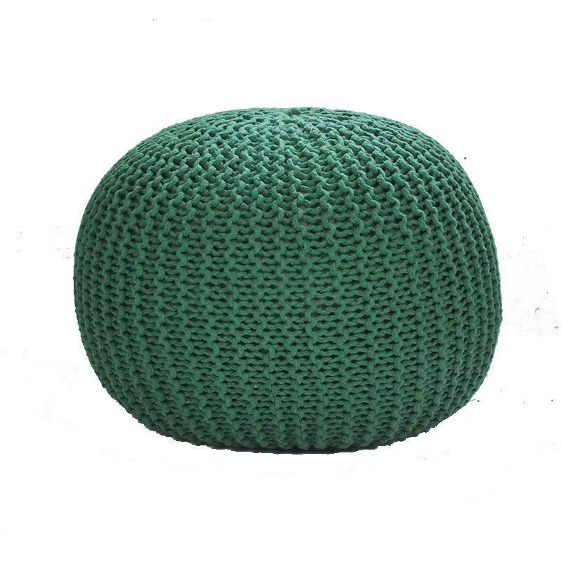 Couvercle de coussin de boule de décoration ottomane simple rond tissé à la main
