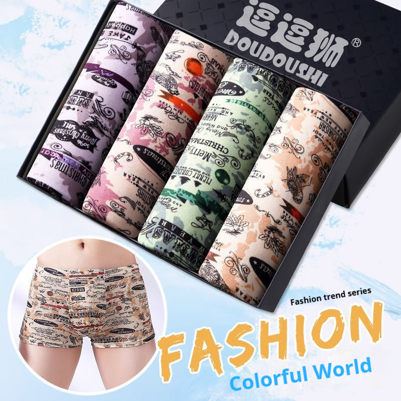 Boxer homme Slips Étudiant Mode tendance Nouveau