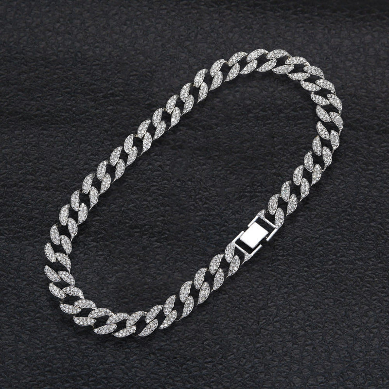 Bracelet Hip-Hop personnalisé pour les hommes et les femmes Chaîne Cubaine Tout-Diamant