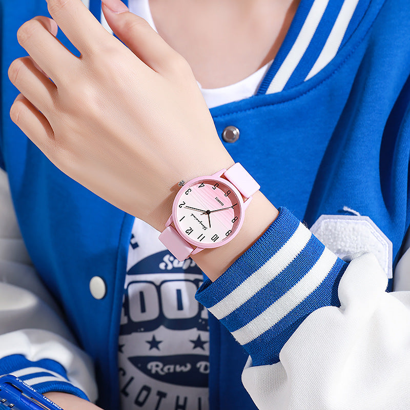 Casual simple Jelly couleur montre pour femmes