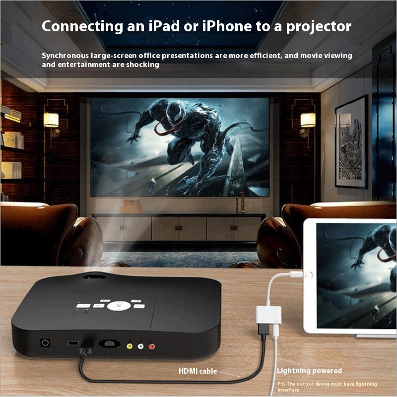 Même écran avec téléphone mobile convertisseur HD câble adaptateur