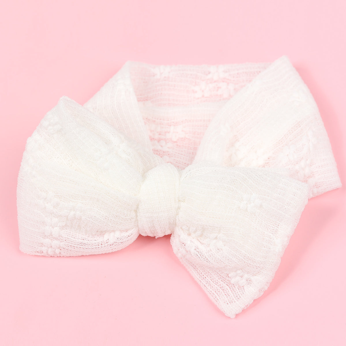 Bande de cheveux bébé Polyester double couche Bow