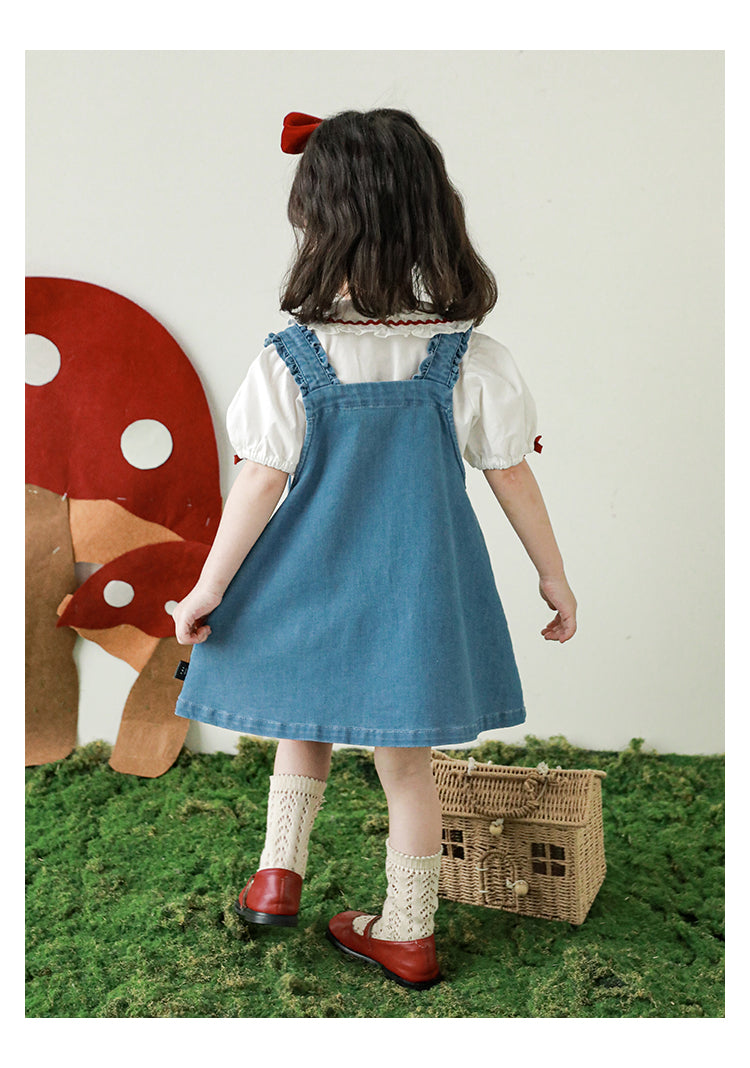 Bébé fille Cowboy amour polyvalent robe simple