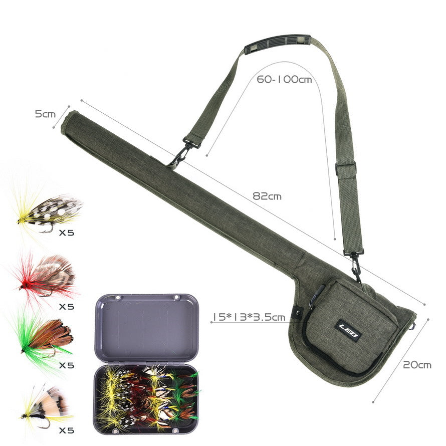 Toile Portable Fly pêche Rod sac en bobine Combo avec étui