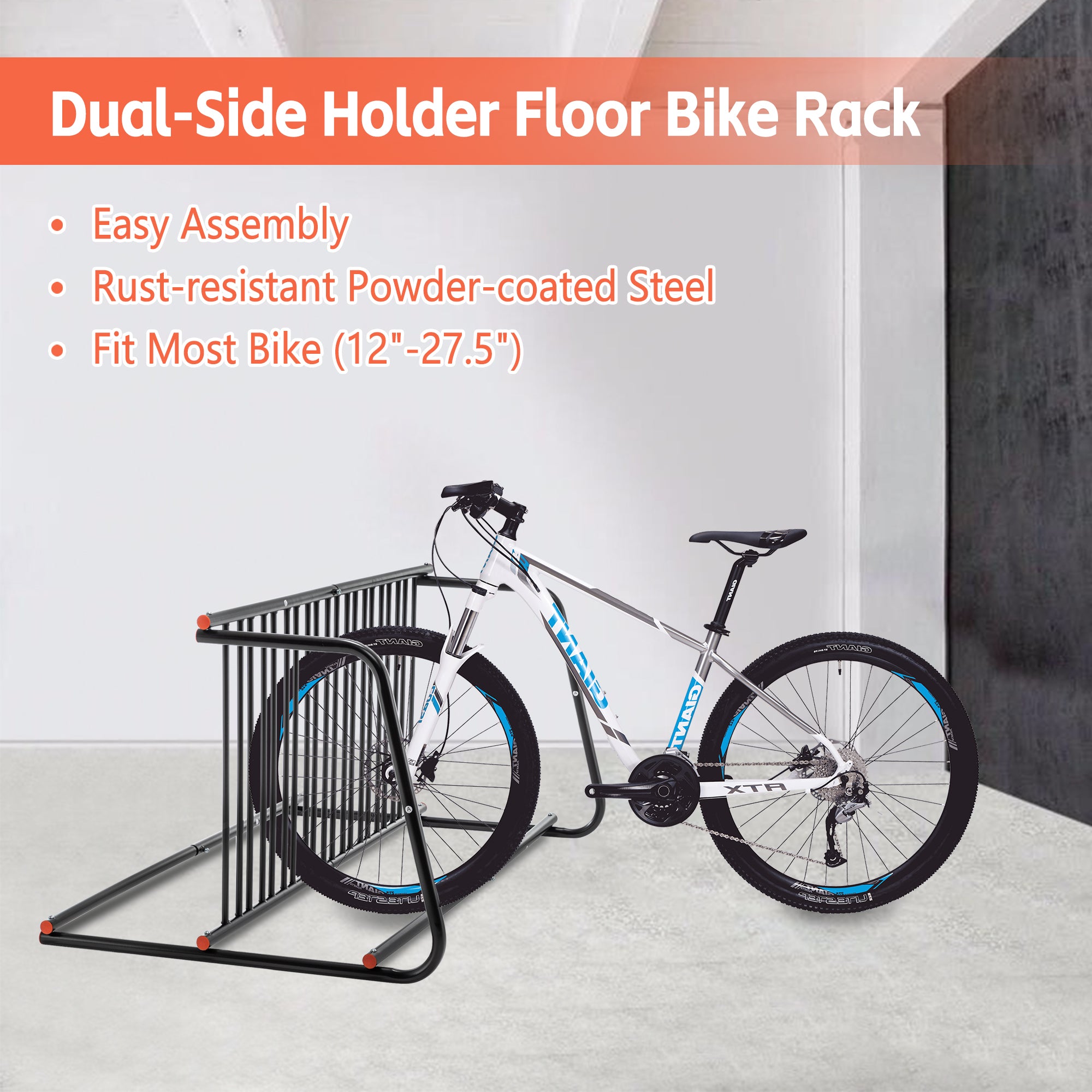 Rack de vélo extérieur lourd 10 broches - Support de rangement en acier double side pour garages