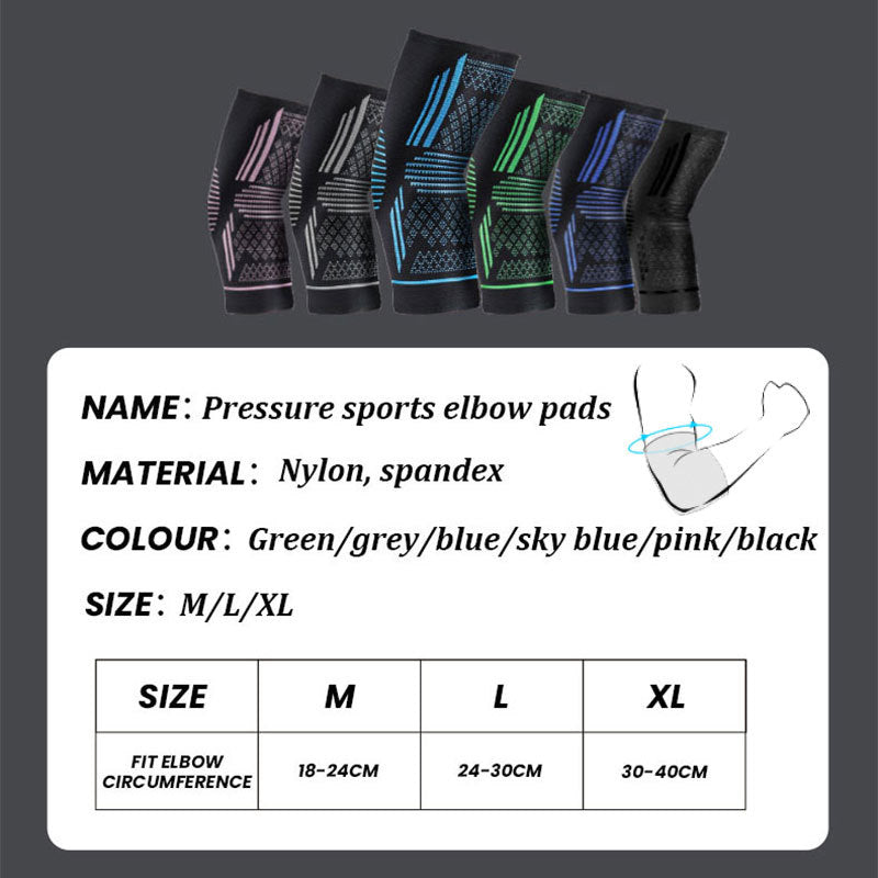 Sports Elbow Guard Compresse élastique à quatre faces en nylon respirant