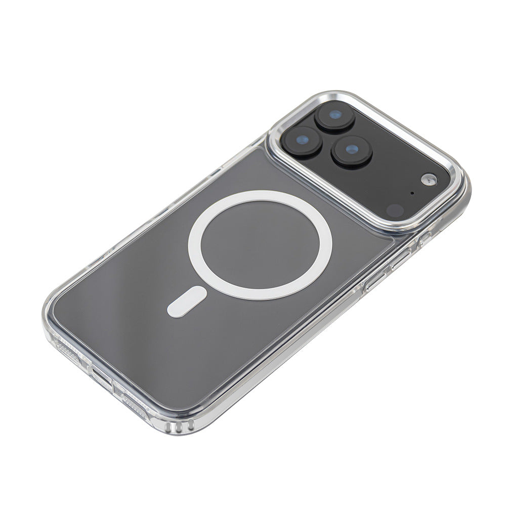 Aspiration magnétique Applicable 17ProMax Cas de téléphone transparent