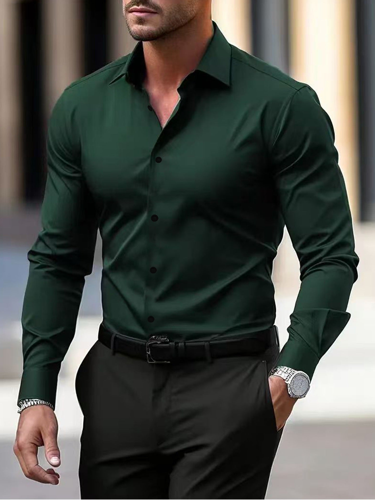 Chemise Homme à manches longues Plus Taille Business
