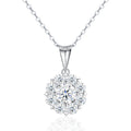 S925 Argent Sterling 1ct D Couleur VVS1 Moissanite Collier Halo 40cm Platine plaqué GRA Ce