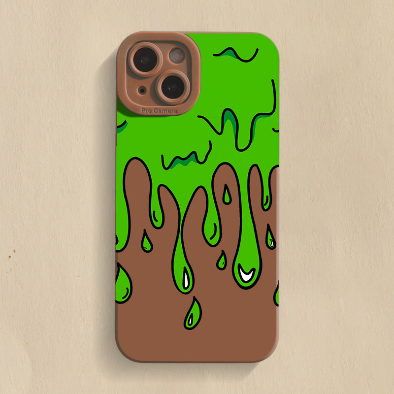 Coque de téléphone couleur contrastante de peinture Graffiti