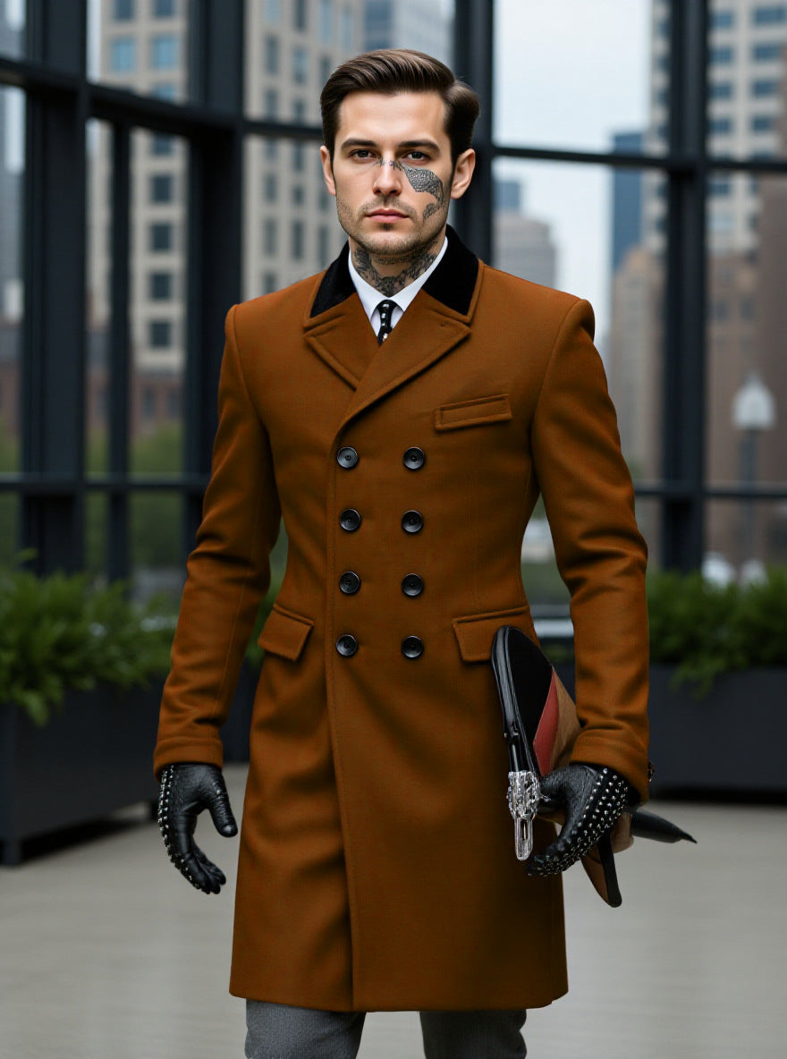 Manteau en laine doublé pour l'automne et l'hiver
