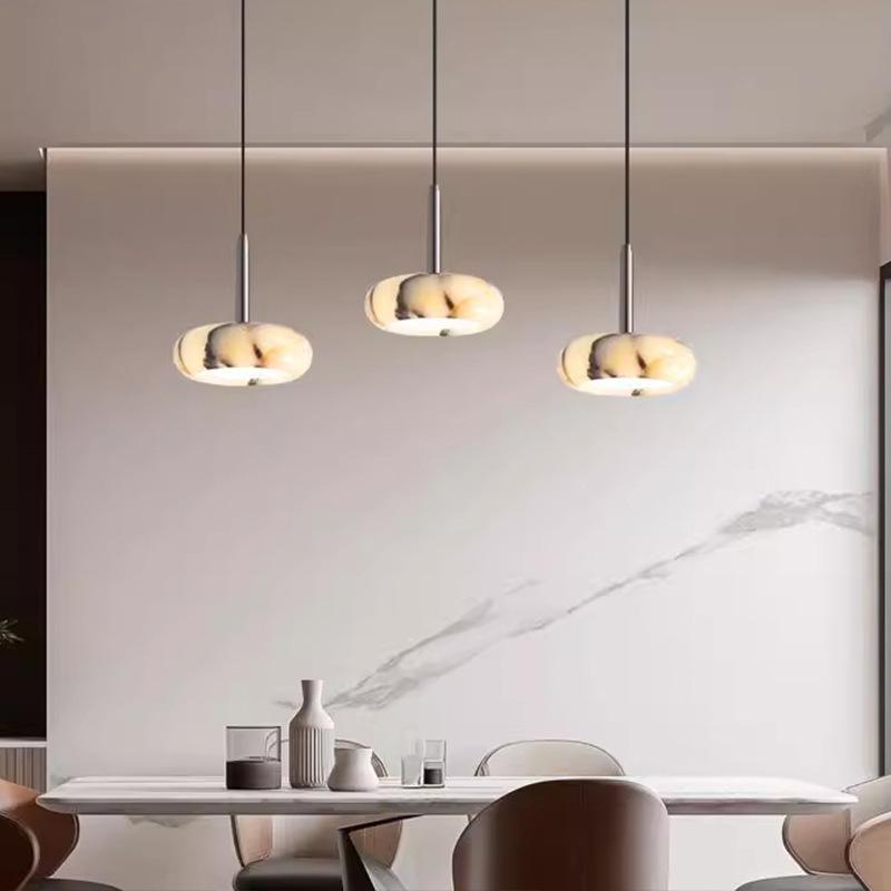 Lampe pendentif côté lit translucide Marbre fini avec un design minimaliste haut de gamme