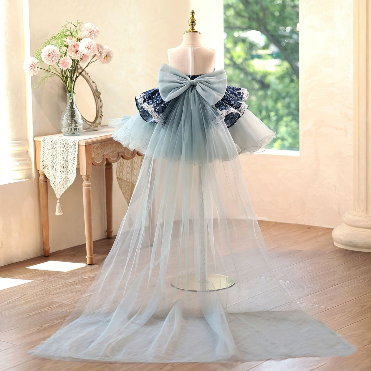 Robe princesse haut de gamme de style français pour enfants