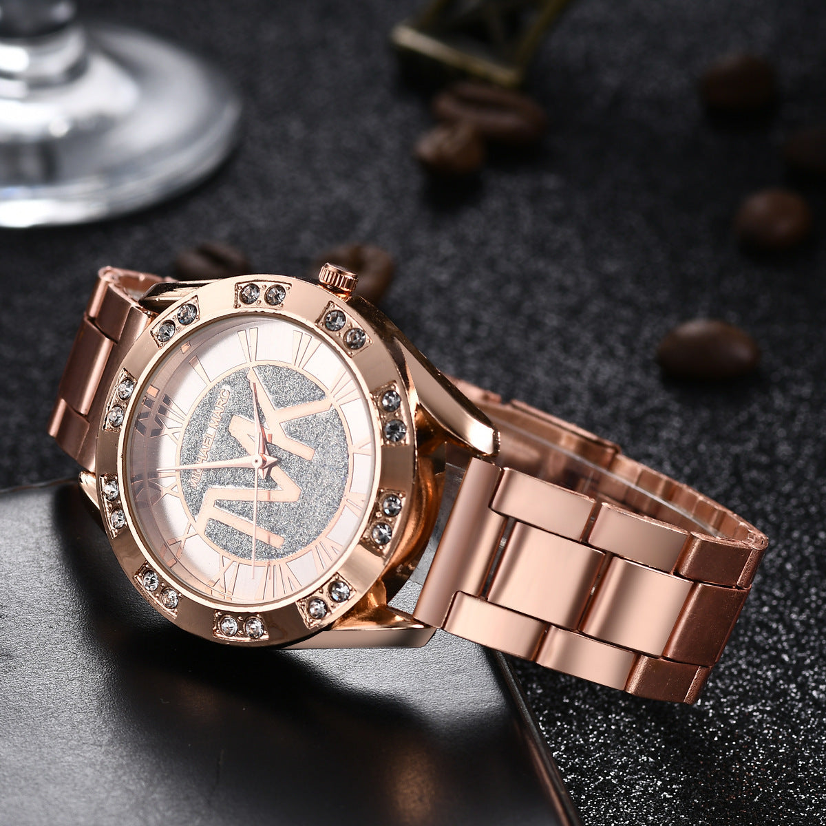 Mode Casual Quartz Montre Starry acier inoxydable