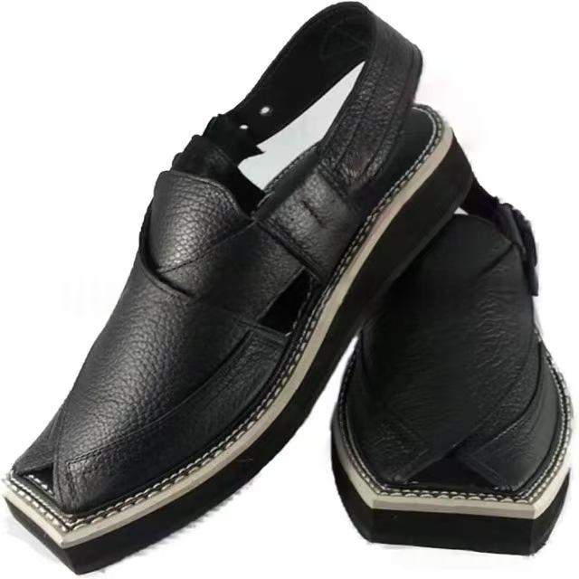 Men's fashion casual woven leather sandals